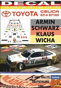 【送料無料】模型車 モデルカー デカールトヨタセリカシュワルツドイッチュラントdecal toyota celica gt4 st165 a schwarz r deutschland 1990 22nd 01