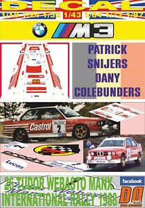 【送料無料】模型車 モデルカー デカールスニジャーズマンクスdecal bmw m3 r p snijers manx 1988 winner 01