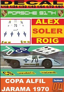 【送料無料】模型車 モデルカー デカールポルシェソラーロイッグカップビショップジャラマdecal porsche 917k a soler roig cup bishop jarama 1970 01