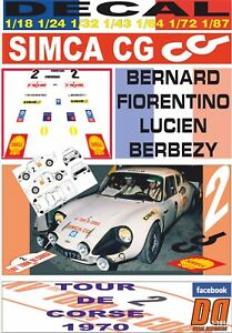【送料無料】模型車 モデルカー デカールシムカプロトベルナールフィオレンティーノデコルスdecal simca cg proto mc 2200 bernard fiorentino t de corse 1970 01｜hokushin
