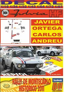 【送料無料】模型車 モデルカー デカールランチアタイソンハビエルオルテガラリーモンテカルロdecal lancia tyson hf javier ortega historic rally montecarlo 2011 01