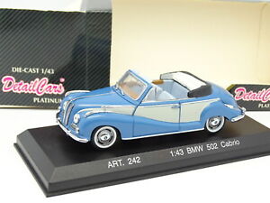 【送料無料】模型車 モデルカー ディテールカーカブリオアズールdetail cars 143 bmw 502 cabrio azul｜hokushin