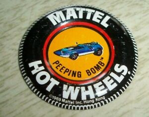 【送料無料】模型車 モデルカー ホットホイールレッドラインボタンバッジ1969 peeping bomb hot wheels redline button badge