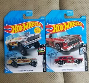 【送料無料】模型車 モデルカー ホットホイールクラシックノマドレッドジミーガッサー2019 hot wheels classic 55 nomad red and jimmy gasser