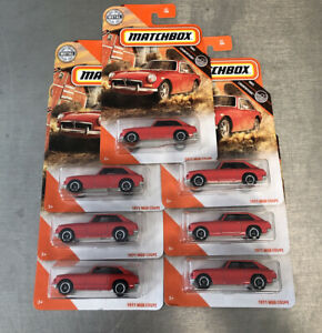 【送料無料】模型車 モデルカー マッチボックスロットクーペレッドペイントlot of 7 matchbox 1971 mgb coupe red paint free shipping