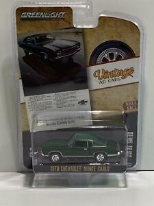 【送料無料】模型車 モデルカー シボレーモンテカルログリーンヴィンテージグリーンライト1970 chevrolet monte carlo green vintage ad car 164 greenlight 39030d｜hokushin