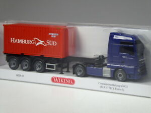 【送料無料】模型車 モデルカー nlkr9 wiking 052348 man tgx euro 6 hamburg sud container top bnib