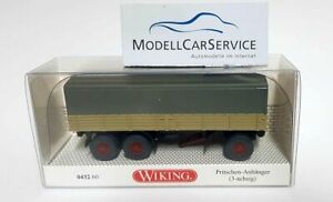 【送料無料】模型車 モデルカー ワイキングソンダーモデルパレットティッパーアンヘンガーオリーブグレーwiking sondermodell 187 h0 043260 3achspallet tipperanhanger, olivegrey