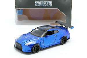 【送料無料】模型車 モデルカー ブライアンベンソプラジャダbrians nissan r35 ben sopra 2009 fast and furious blue 124 jada toys