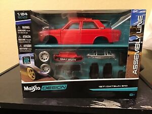 【送料無料】模型車 モデルカー マイストデザインラインモデルキットスケールmaisto design assembly line 1971 datsun 510 model kit 124 scale unopened