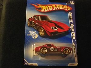 【送料無料】模型車 モデルカー ホットホイールコルベットグランドスポーツチェリーレッドhot wheels 1963 corvette grand sport 63 cherry red 10