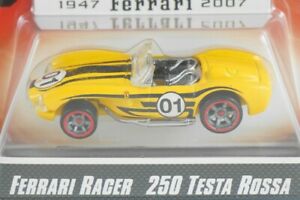 【送料無料】模型車 モデルカー ホットホイールフェラーリレーサーテスタロッサテスタロッサイエローhot wheels 2007 ferrari racer 1 250 testa rossa testarossa yellow 01