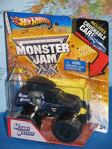 【送料無料】模型車 モデルカー ホットホイールモンスタージャムモホーククラッシュブルカーブランドレアhot wheels monster jam mohawk warrior crushable car **brand amp; rare**