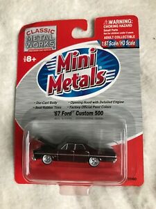 【送料無料】模型車 モデルカー クラシックメタルホーワークスミニメタルフォードカスタムインボックスclassic metal ho 187 works mini metals 67 ford custom 500 in box 13,205円