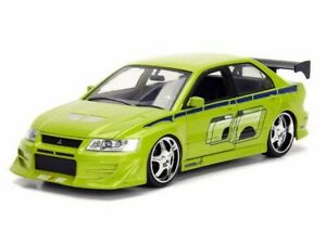 【送料無料】模型車 モデルカー ランサーエボリューションブライアンズジェイダmitsubishi lancer evolution vii brians 2002 fast and furious 99788 jada 124|hokushin