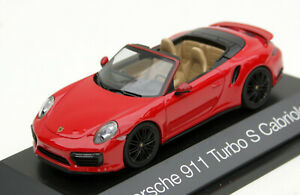【送料無料】模型車 モデルカー ポルシェターボカブリオレタイプルビーレッドporsche 911 turbo s cabriolet type 9912, manufactured 20152019, m143, ruby red, ovp