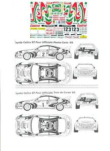 【送料無料】模型車 モデルカー トヨタセリカフォーカストロールラリーモンテカルロデカールtoyota celica gtfourcastrolrally montecarlo 95decal 124