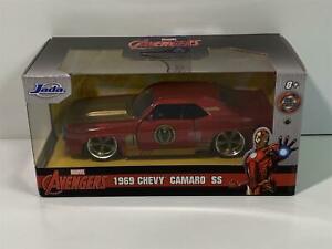 【送料無料】模型車 モデルカー アイアンマンアベンジャーズシェビーカマロエスカラジャダiron man avengers 1969 chevy camaro ss 1 3 2 escala jada 31744
