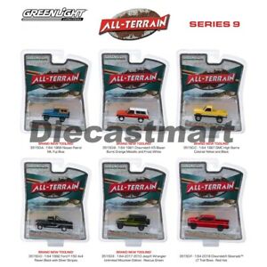 【送料無料】模型車 モデルカー グリーンライトセリエセットディフォードシェビージープgreenlight 164 allterrain serie 9 set di 6 ford chevy jeep nissan gmc 35150|hokushin