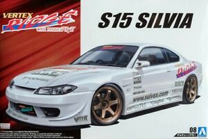 【送料無料】模型車 モデルカー シルビアリッジモデルキットディコストルツィオーネアオシマ1999 nissan silvia s15 vertex ridge modelkit kit di costruzione 124 aoshima 08