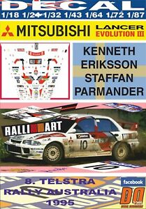 【送料無料】模型車 モデルカー デカールランサーエボエリクソンオーストラリアdecal mitsubishi lancer evo iii k eriksson r australia 1995 winner 01