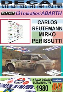 【送料無料】模型車 モデルカー デカールフィアットアバルトコダスールdecal fiat 131 abarth c by r codasur 1980 3rd 01