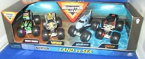 【送料無料】模型車 モデルカー モンスタージャムマーワゴンセットmonster jam 164 earth vs mar 4pc wagons set grave digger, maxd｜hokushin