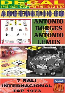 【送料無料】模型車 モデルカー デカールアルパインルノーアントニオボルジェスラリータップdecal alpine renault 110 1800 antonio borges rally tap 1973 6th 01 12,012円