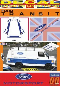 【送料無料】模型車 モデルカー デカールフォードトランジットフォードモータースポーツdecal ford transit ford motorsport 1977 01｜hokushin