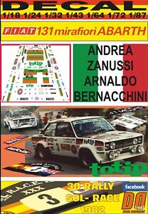 【送料無料】模型車 モデルカー デカールフィアットアバルトザヌッシソルレースdecal fiat 131 abarth a zanussi r solrace 1982 winner 01 12,520円