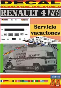 【送料無料】模型車 モデルカー デカールルノーホリデーサービスdecal renault 4 f6 holiday service 1983 01