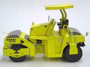 【送料無料】模型車 モデルカー ローラーペーパーモデルpneumatic roller sakai gw750 paper model