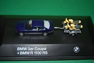 【送料無料】模型車 モデルカー ヘルパクーペアンボイテビトリンherpa bmw 3er coupe bmw 1100rs en boite vitrine 187eme