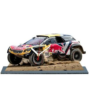 【送料無料】模型車 モデルカー ペテランセルダカールラリープジョーミニチュアクロック