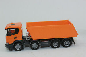 【送料無料】模型車 モデルカー ヘルパスカニアカミオンデコンストションナランハherpa 309943 scania cg 17 8x4 camion de construccion, municipal naranja 187 h0