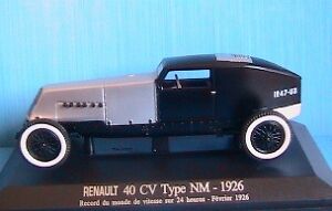 【送料無料】模型車 モデルカー ルノータイプスピードコレクションrenault 40cv type nm 1926 speed world record for 24 hours 143 m6 collection