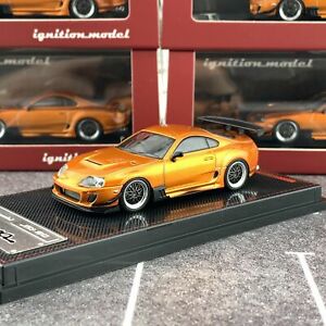 【送料無料】模型車 モデルカー イグニッションモデルトヨタスプラオレンジメタリックignition model 164 toyota supra jza80 rz orange metallic ig1864｜hokushin