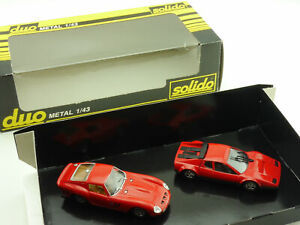 【送料無料】模型車 モデルカー ソリドデュェラーリフェラーリレッドsolido duo ferrari 250 gto ferrari 512 bb red 143 ovp 16022760