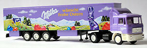 【送料無料】模型車 モデルカー マンセミレモルクミルカヴンシュトフロヘパスクアアルベドman f90 semirremolque milka wunscht frohe pascua 187 albedo