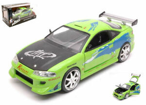 【送料無料】模型車 モデルカー モデルカーブライアンエクリプスライムmodel car film movie 124 brian mitsubishi eclipse fast and furious lime