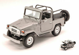 【送料無料】模型車 モデルカー トヨタオープンシルバーモデルモーターマックスtoyota fj40 open 1960 silver 124 model motormax|hokushin