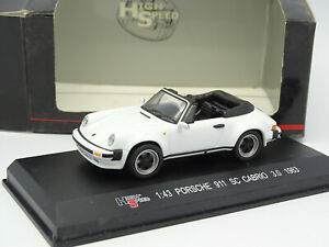 【送料無料】模型車 モデルカー ポルシェカブリオホワイトhigh speed 143 porsche 911 sc cabrio 30 1983 white