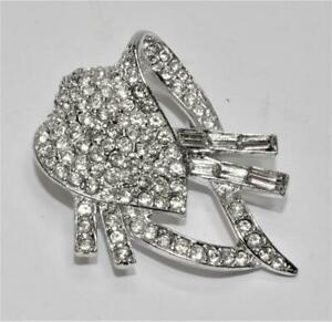 【送料無料】模型車 モデルカー トリファリシルバークリアラインストーンモダンブローチunsigned trifari silver clear rhinestones modern shape brooch