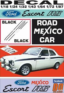 【送料無料】模型車 モデルカー デカールフォードエスコートメキシコロードカーブラック