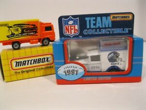 【送料無料】模型車 モデルカー matchbox collectibles 1991 team collectible ny giants amp; volvo container