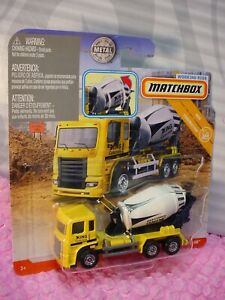 【送料無料】模型車 モデルカー セメントキングイエローキングコンクリートマッチボックスリグcement king hd yellow; king concrete construction 2019 matchbox working rigs