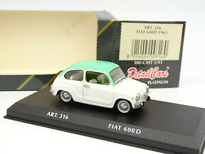 【送料無料】模型車 モデルカー ディテールカーフィアットヴァイスウントグリュンdetail cars 143 fiat 600 d 1965 weis und grun