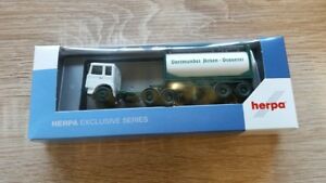 【送料無料】模型車 モデルカー herpa 927857 187 man f8 tank container semitrailer dortmunder aktien