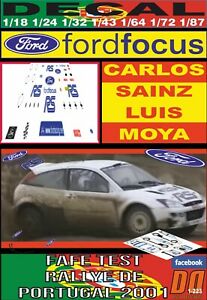 【送料無料】模型車 モデルカー デカールフォードフォーカステストポルトガルdecal ford focus wrc csainz test portugal 2001 06
