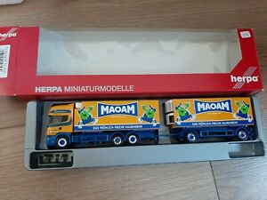 【送料無料】模型車 モデルカー ヘルパスカニアストームマオアムherpa 187 scania storm maoam 153560
